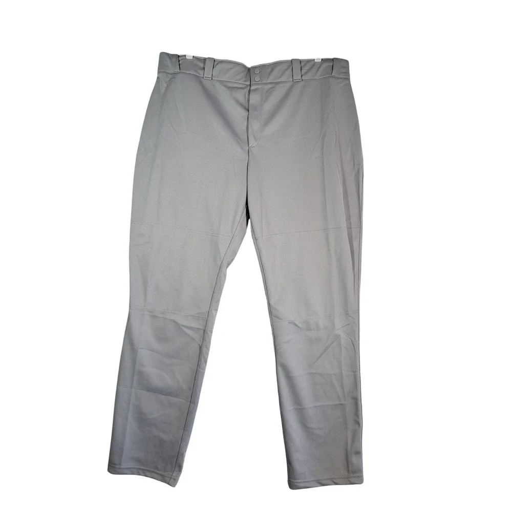 Wilson Baseball Pants Mens 2XL Gray Open Bottom Baseball NWT 32